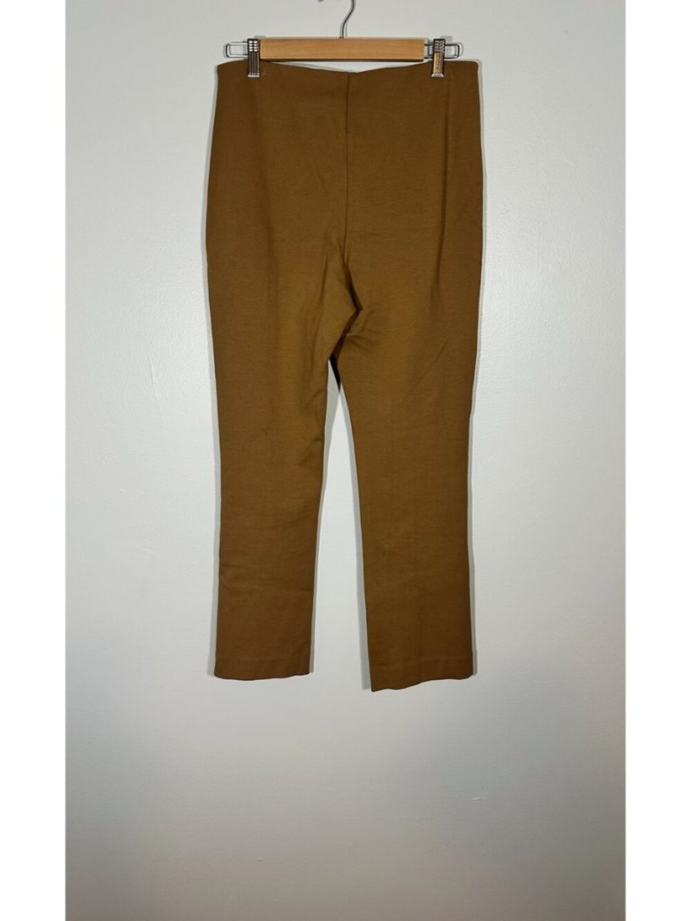 Everlane Tan Pintuck Side-Zip Pants Size L